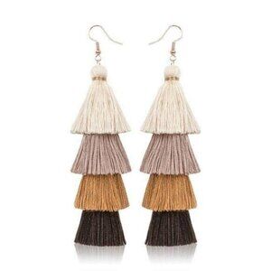 Multiple Layers Bohemian Tassel Earrings